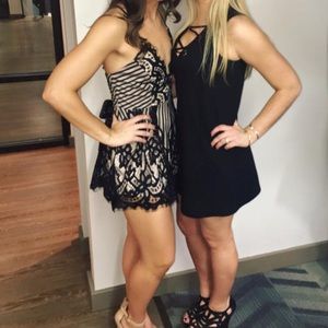 L'ATISTE Dresses - L’ATISTE BLACK LACE ROMPER L'ATISTE Dresses - L’ATISTE BLACK LACE ROMPER